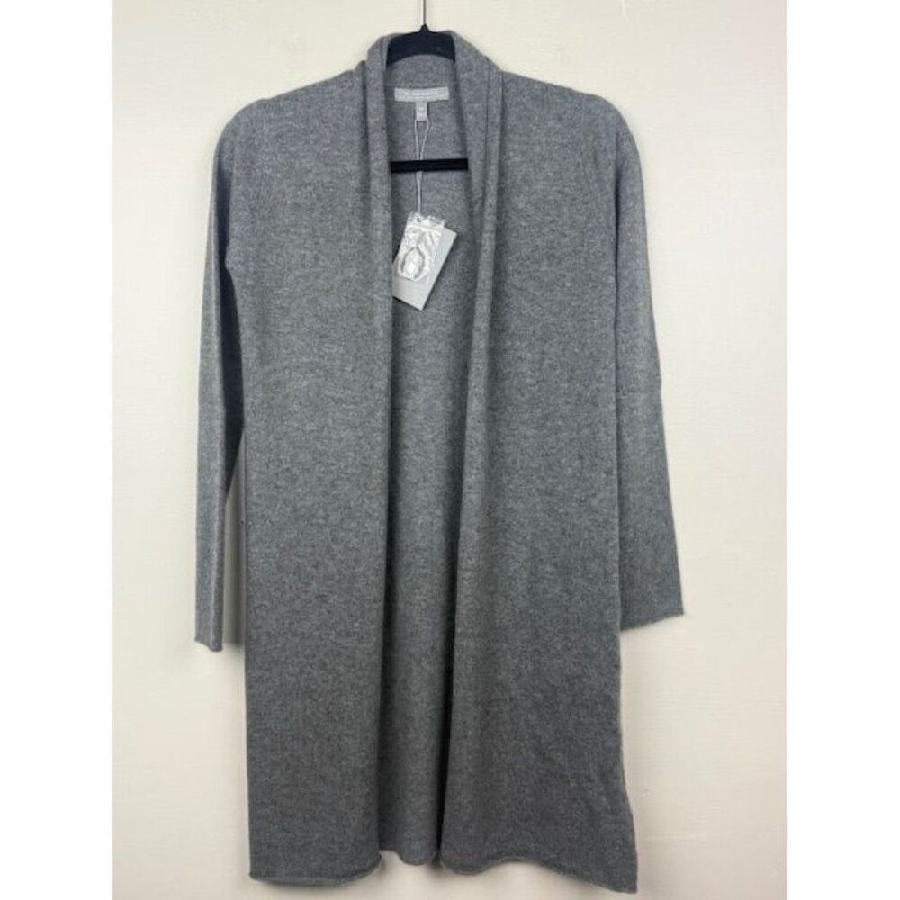 NWT Neiman Marcus Women's Gray 100% Cashmere Open Front Cardigan Size XS